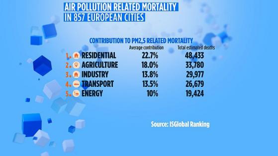 Atividade doméstica e transportes são principais responsáveis pelas mortes devido à poluição do ar
